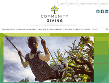 Tablet Screenshot of communitygiving.org